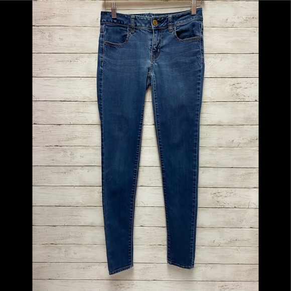 American Eagle blue jean jeggings 0 skinny jeans